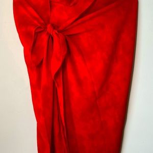 Beach Coverup Sarong / Wrap / Skirt in Red